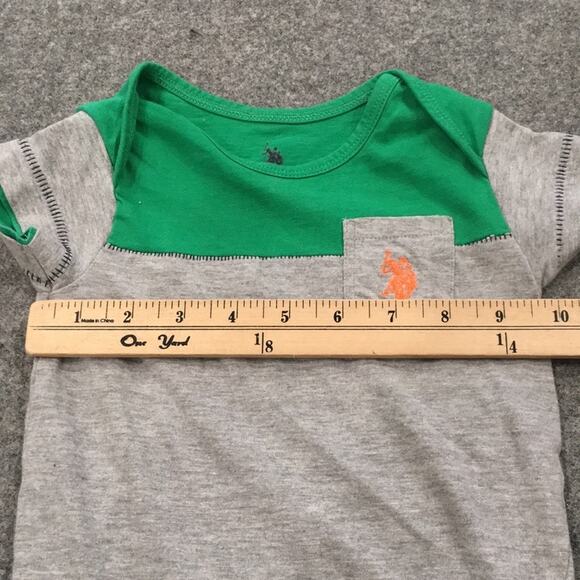 U.S. Polo ASSN Baby Boy Sz 6-9M Pocket Tee‎ Bodysuit Embroidered Logo - Picture 5 of 7